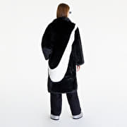 Jackets Nike Sportswear Women s Faux Fur Long Jacket Black Dk Smoke Grey Sail Queens