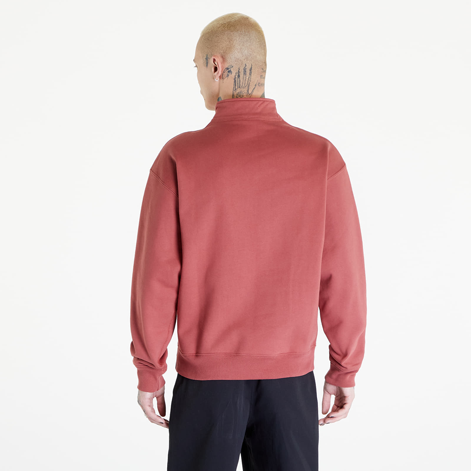 Mikiny Nike Solo Swoosh Men's 1/4-Zip Top Canyon Rust/ White