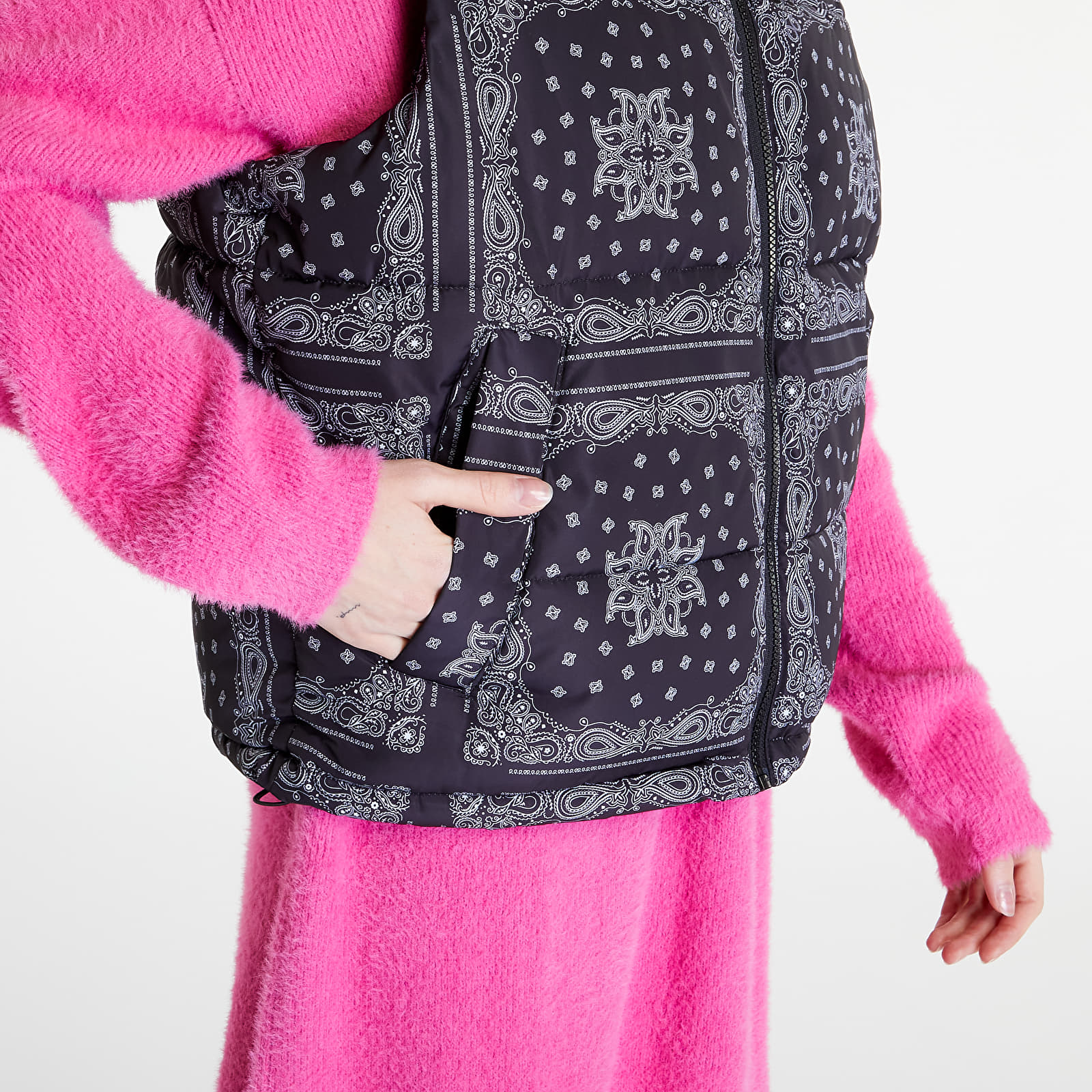Veste Karl Kani Retro Paisley Puffer Vest Black/ White