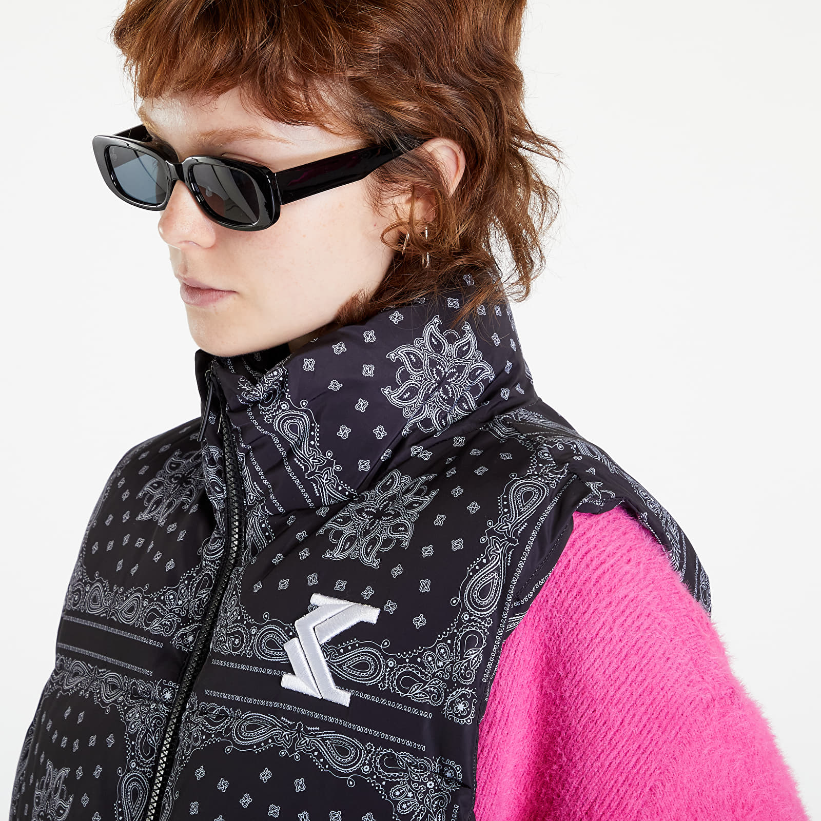 Veste Karl Kani Retro Paisley Puffer Vest Black/ White