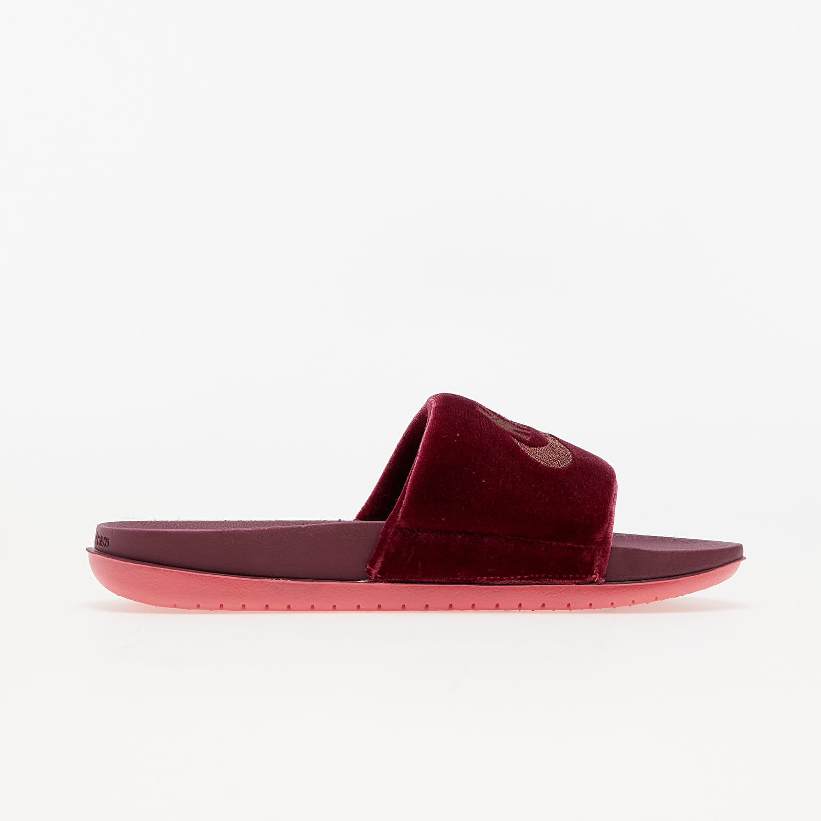 burgundy slides nike