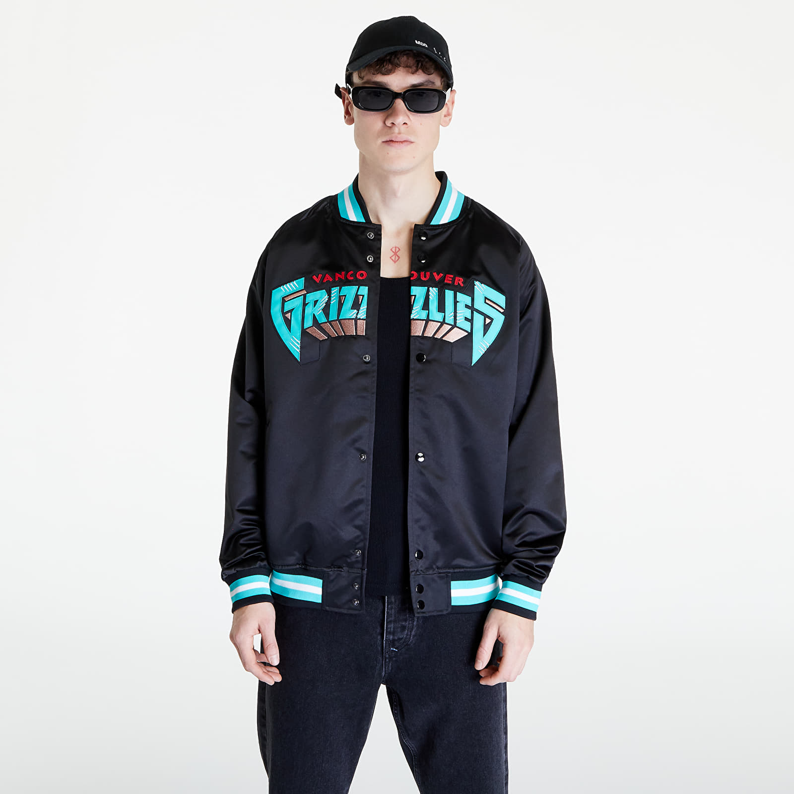 Jakas Mitchell & Ness NBA Lightweight Satin Jacket Black