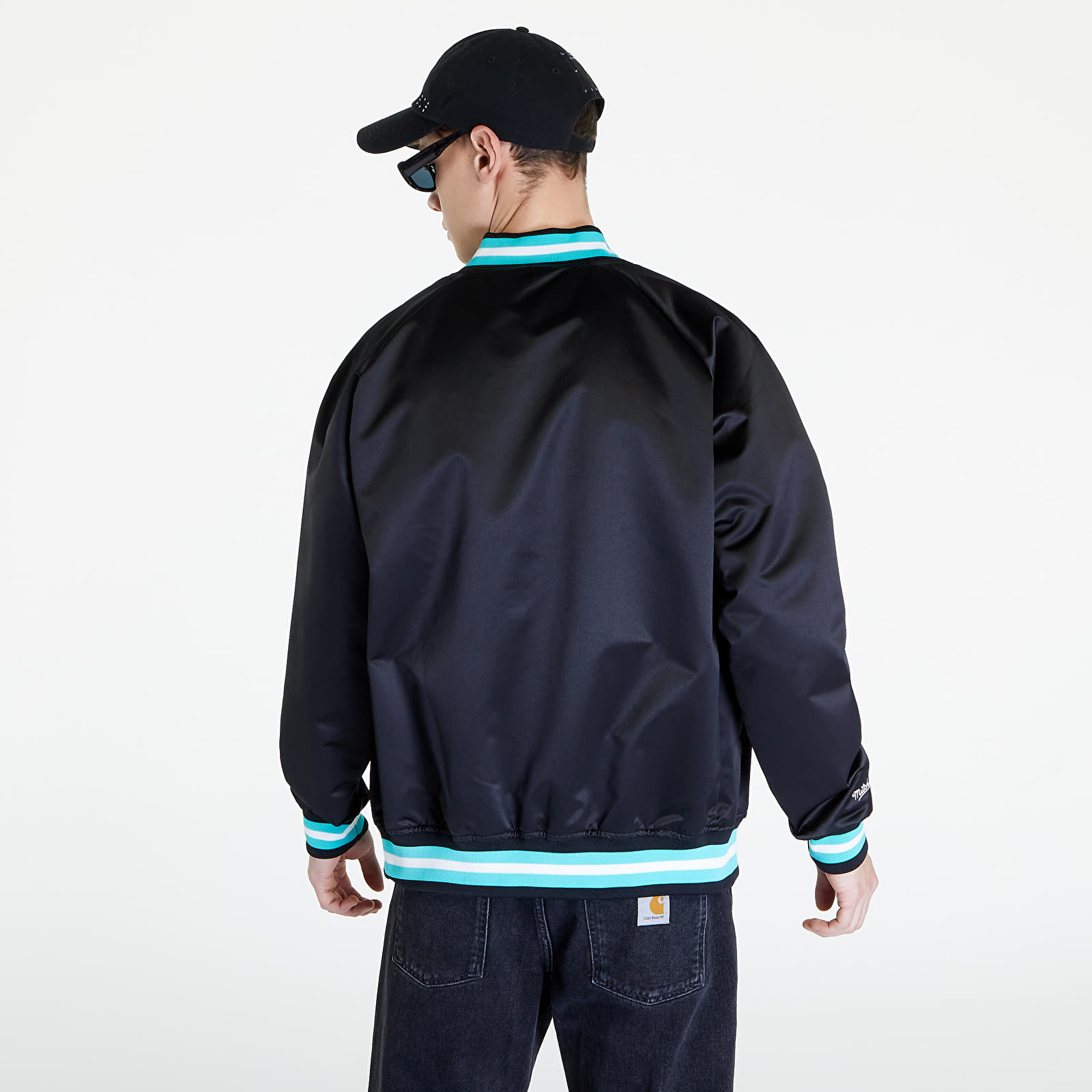 Jakas Mitchell & Ness NBA Lightweight Satin Jacket Black
