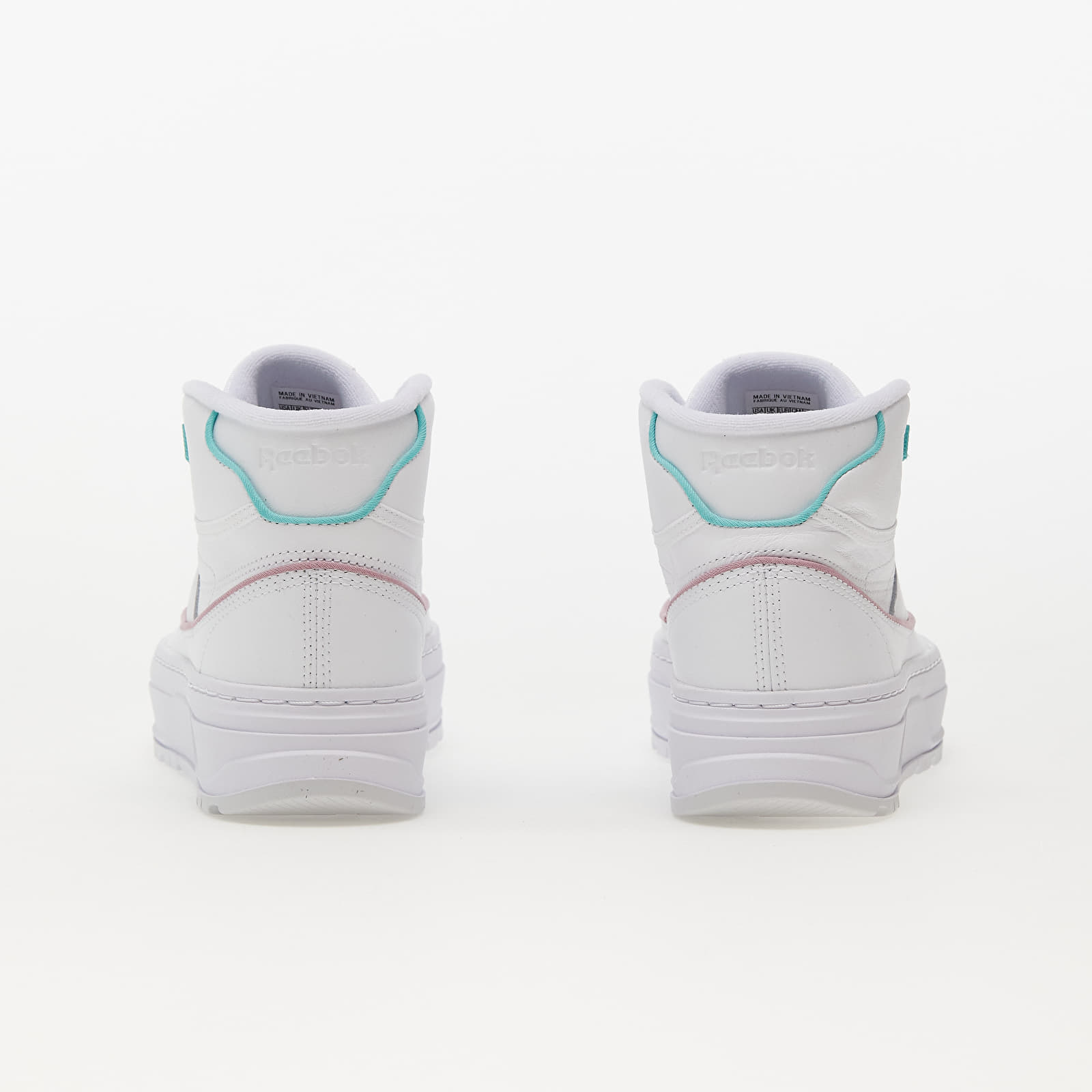 Women's sneakers and shoes Reebok Club C Geo Mid W Cloud White/ Infused Lilac/ Semi Classic Teal
