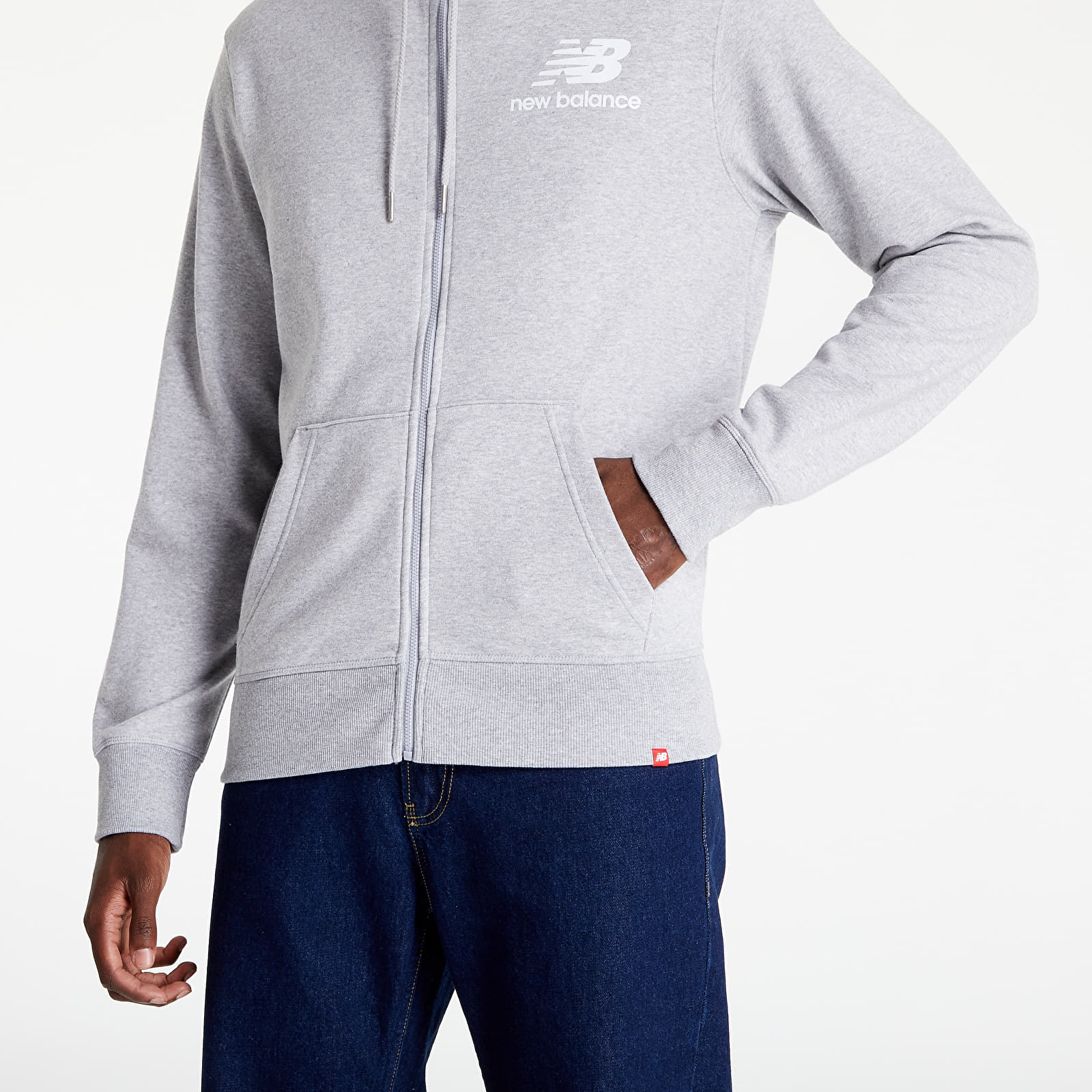 Hoodies and sweatshirts  New Balance Nb Essentials Stacked Full Zip Hoodie Athletic Gre