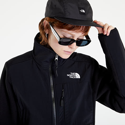 Womens black north face denali jacket with hood top
