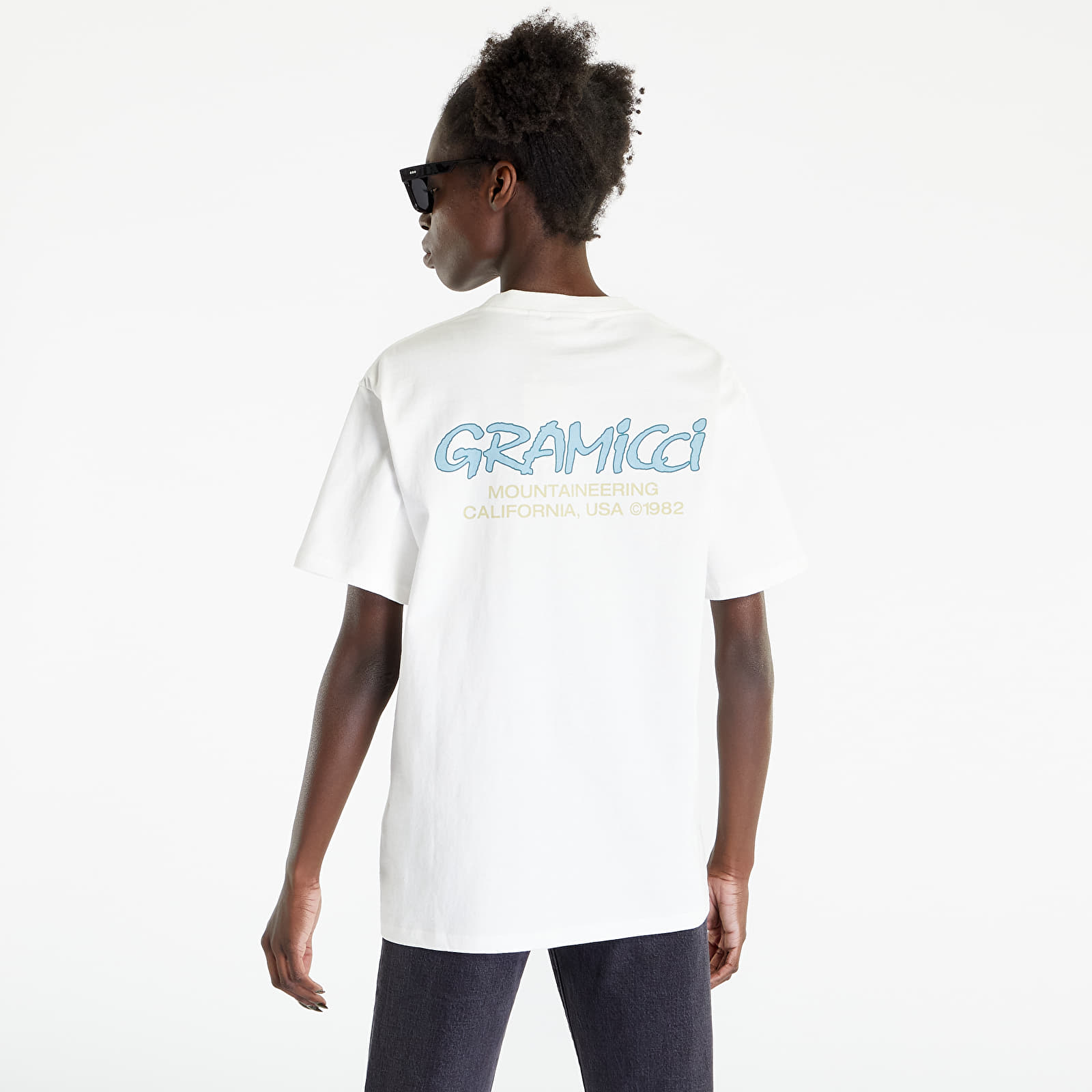 Men's T-shirts Gramicci Mountaineering Tee White/ Blue