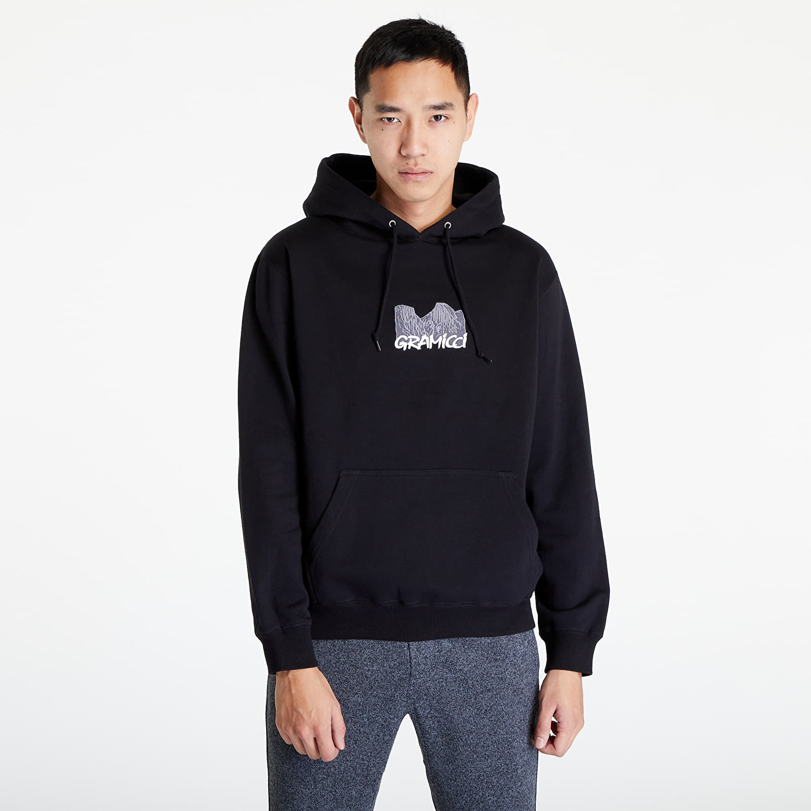 GRAMICCI◆Yosemite Embroidered Pullover Hoodie/M/GRY/G2FU-J074 gramicci-yosemite-embroidered-