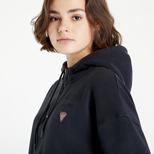 Black guess hoodie cheap