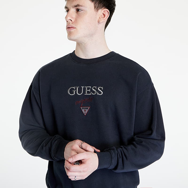 GUESS Baker Logo Crewneck Black