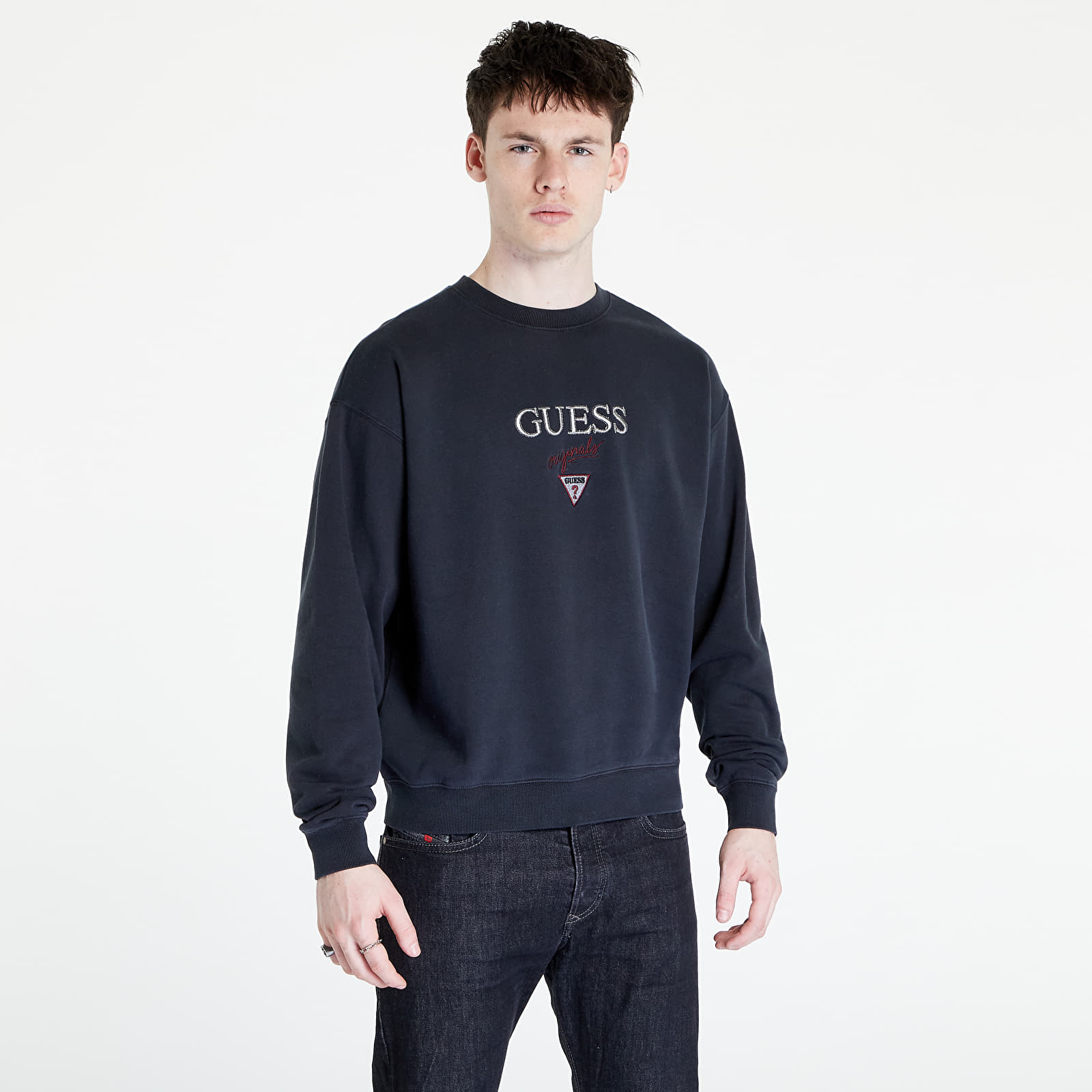 Sweatshirts GUESS Baker Locrewneck Black