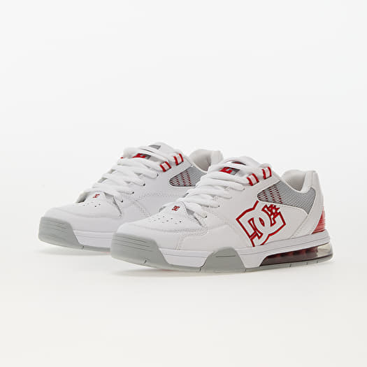Red and white dc top shoes