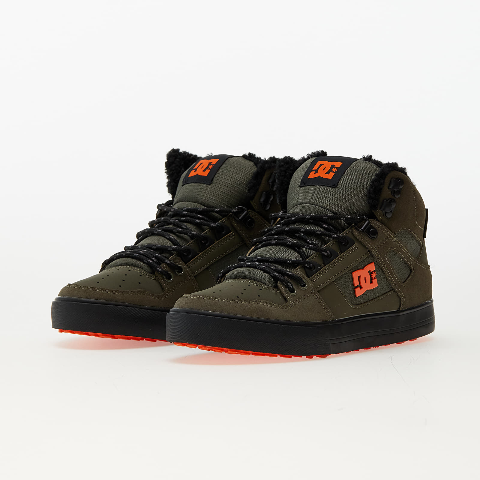 Pánské tenisky a boty DC Pure Ht Wc Wnt M Shoe Dusty Olive/ Orange