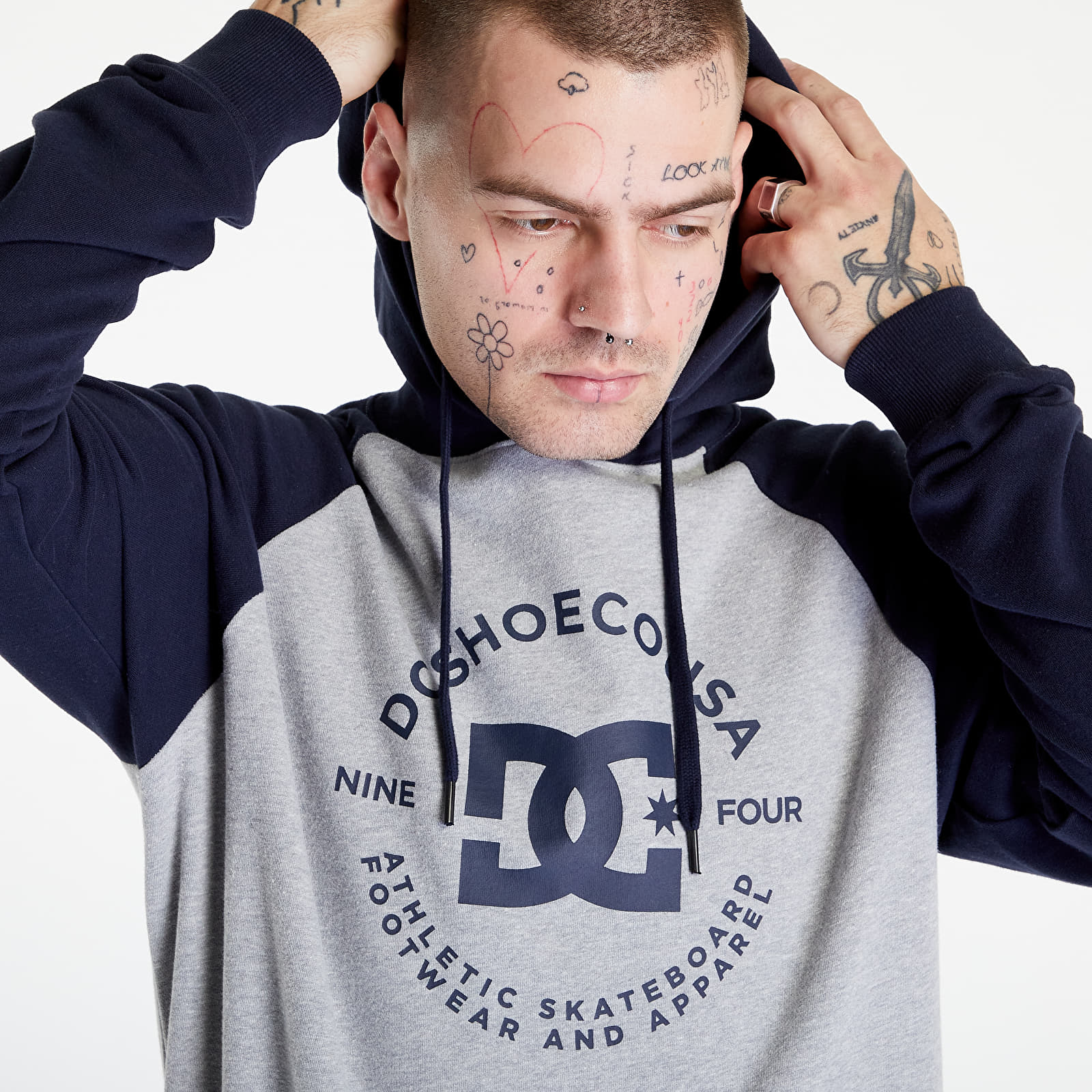 Mikiny DC Dcstrpiltrglnph M Otlr Grey/ Blue