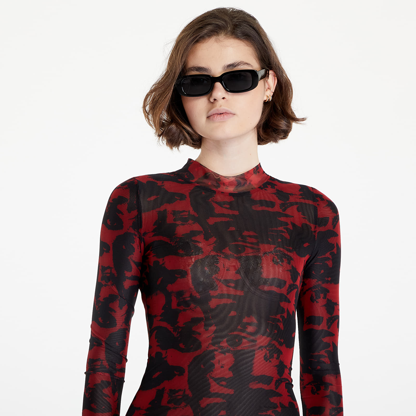 Dresses Wasted Paris Wm Dress Threat Allover Red/ Black