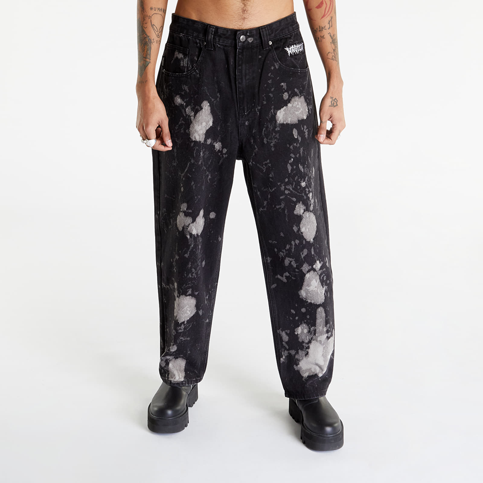 Kalhoty Wasted Paris Pant Casper Exit Bleach Black/ Grey W30