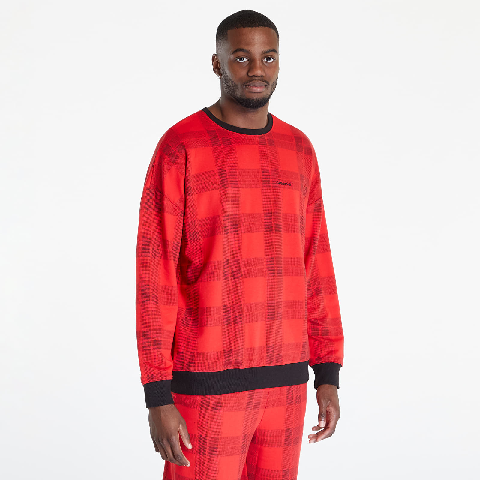 Hanorace Calvin Klein Mc Holiday Lounge L/S Sweatshirt Red