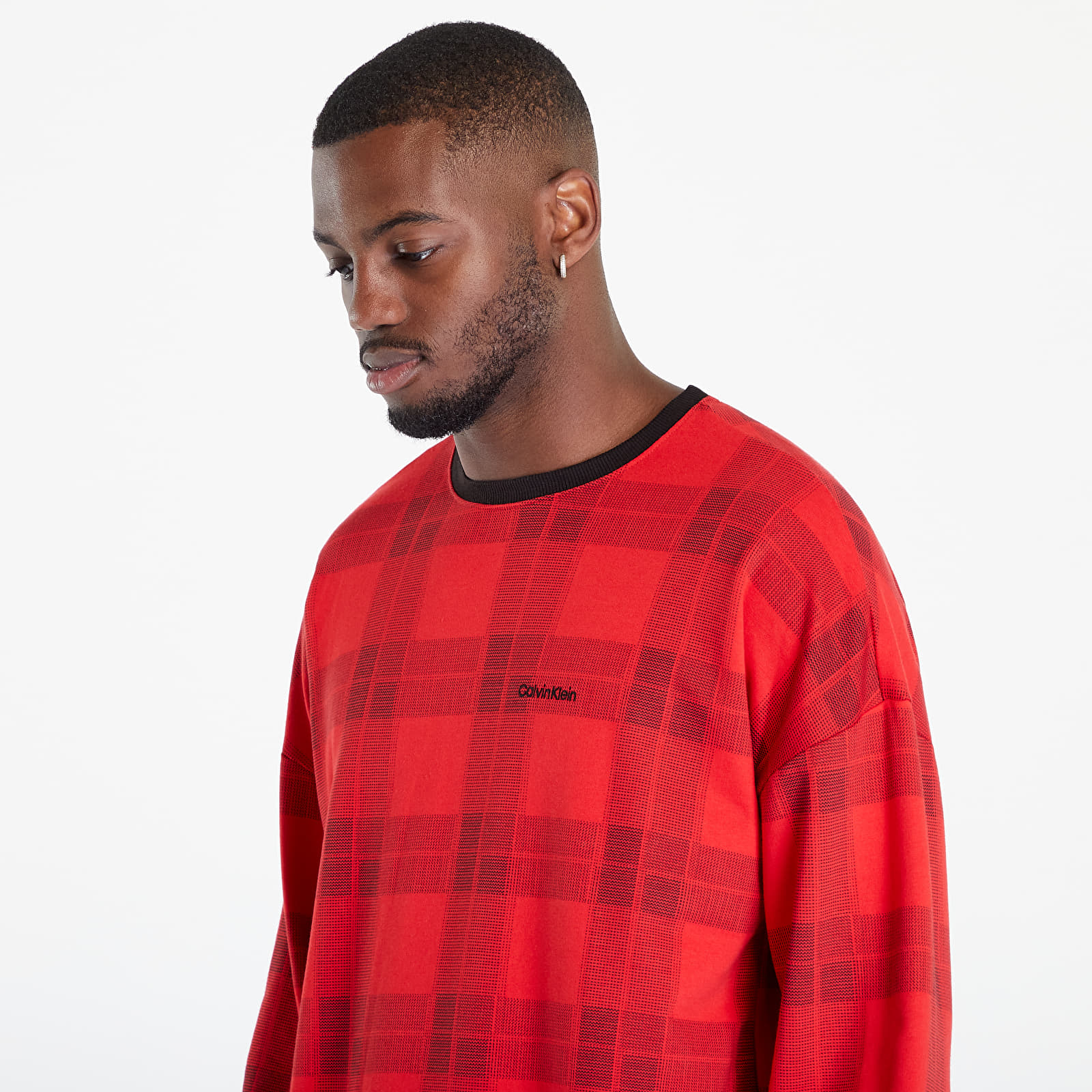 Mikiny Calvin Klein Mc Holiday Lounge L/S Sweatshirt Red