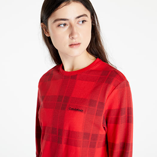Pyjamas Calvin Klein Mc Holiday Lw Rf L/S Sweatshirt Textured Plaid/ Exact  | Queens