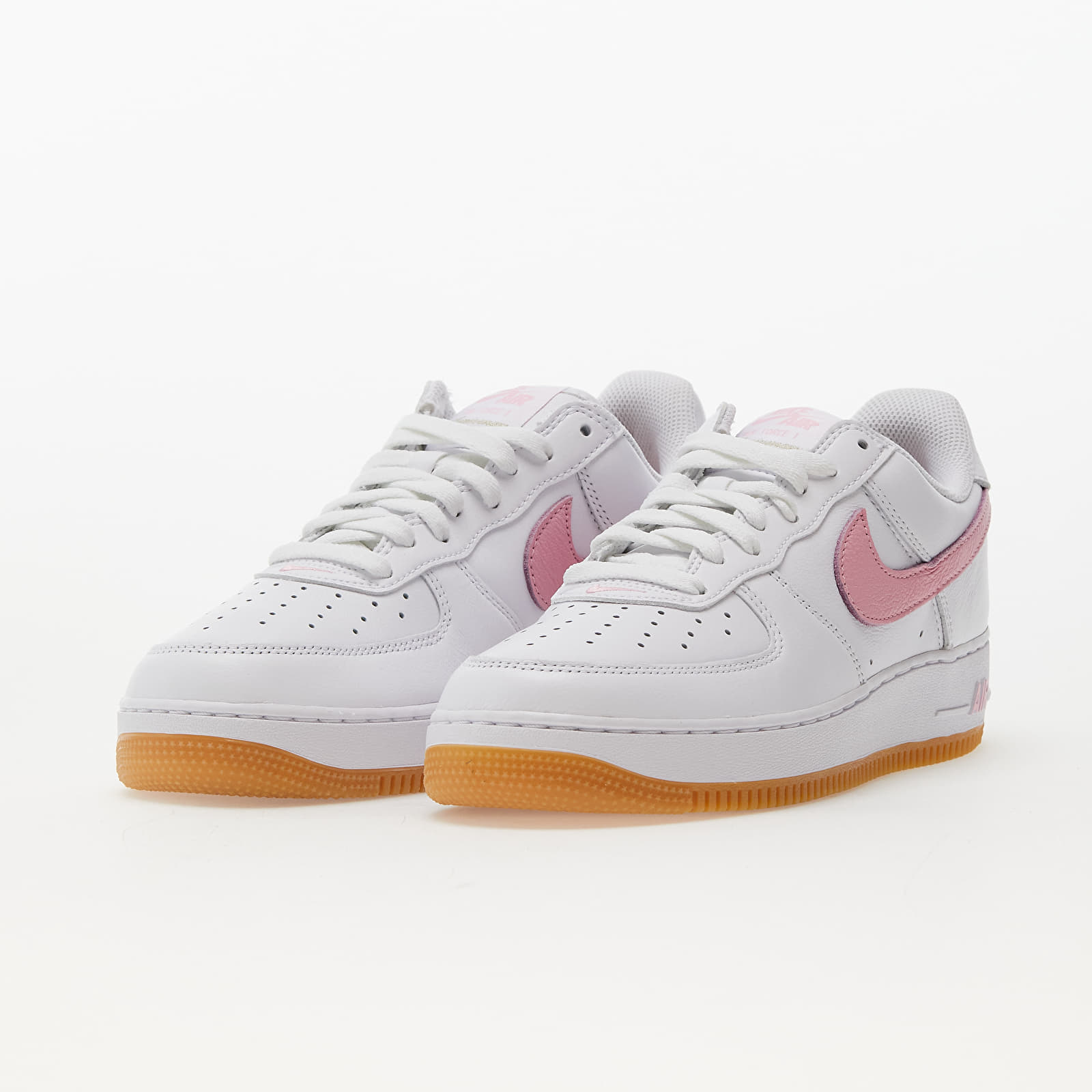 Baskets et chaussures pour hommes Nike Air Force 1 Low Retro White Pink Gum Yellow Metallic Gold Queens