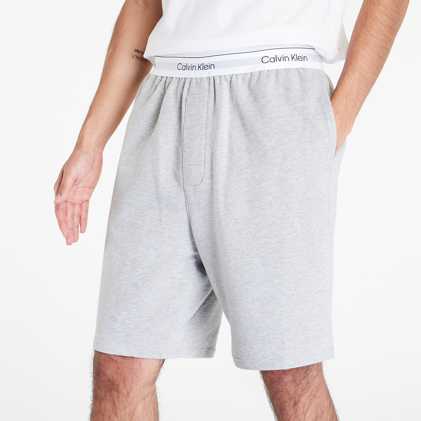 Pyžama Calvin Klein Modern Cotton Lounge Sleep Short Grey