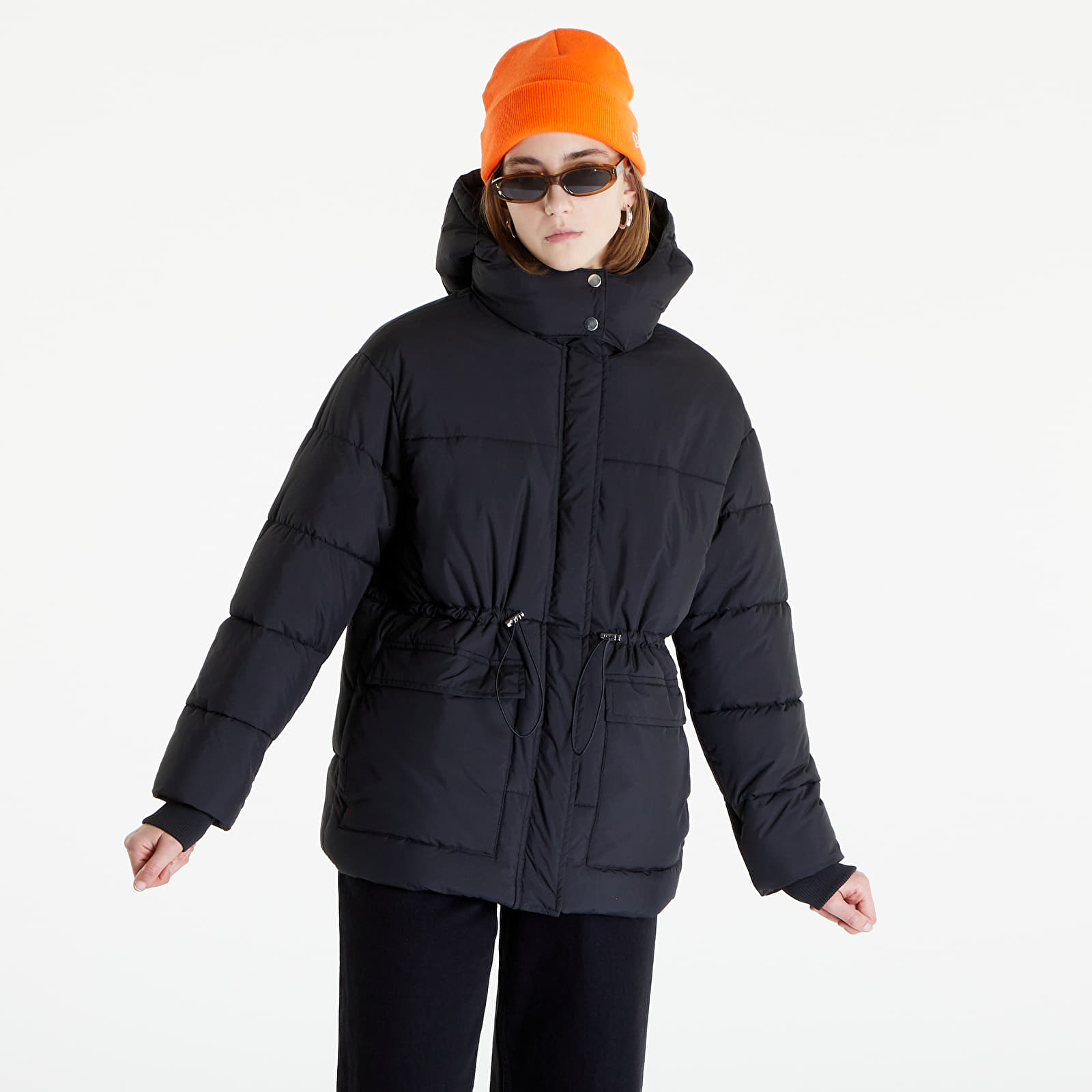 Jacheta Urban Classics Ladies Waisted Puffer Jacket Black XL