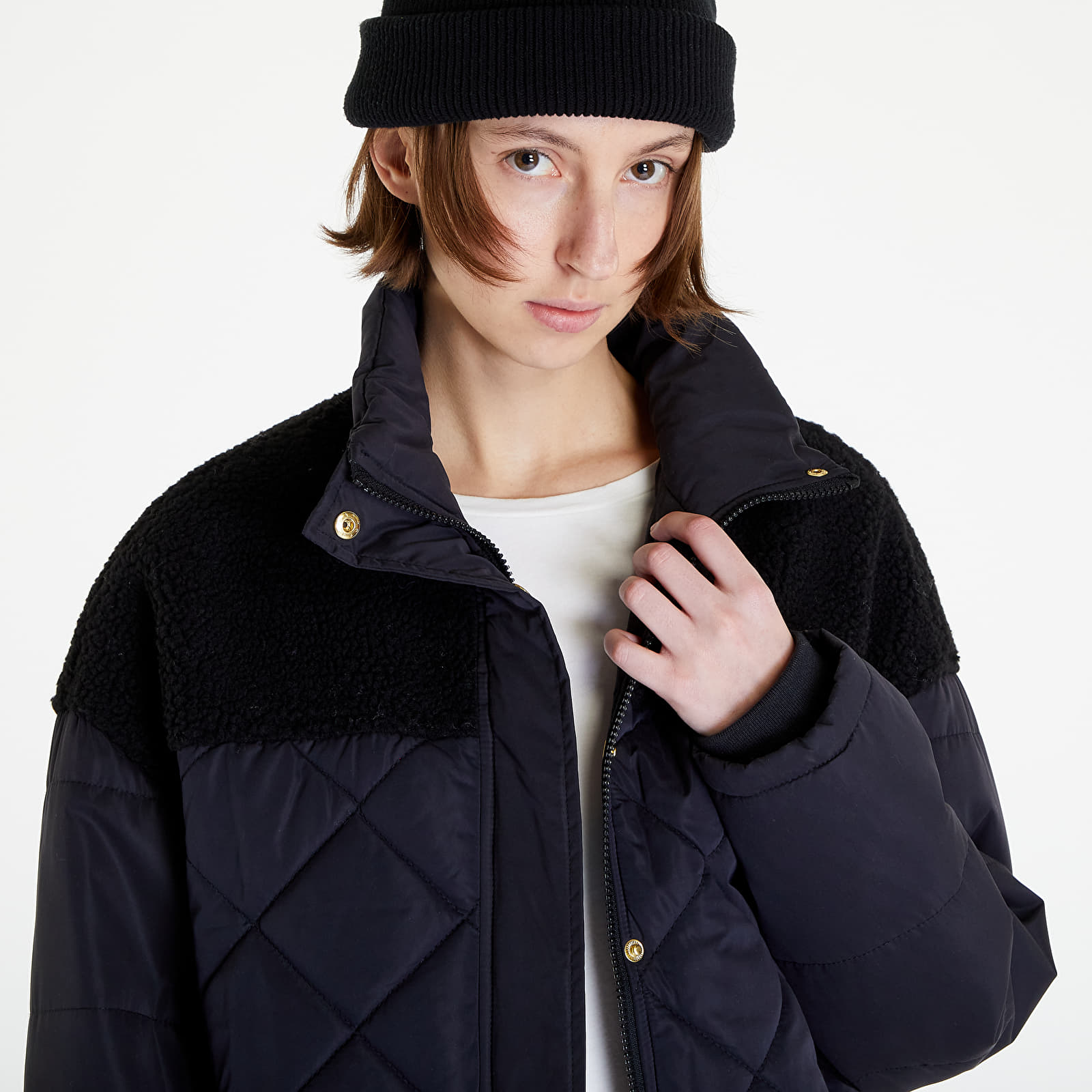Bundy Urban Classics Ladies Oversized Diamond Quilt Puffer Jacket Black