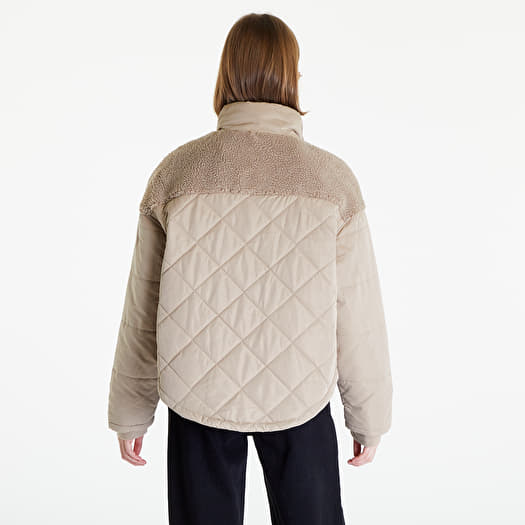 Jackets Urban Classics Ladies Oversized Diamond Quilt Puffer Jacket Beige |  Queens