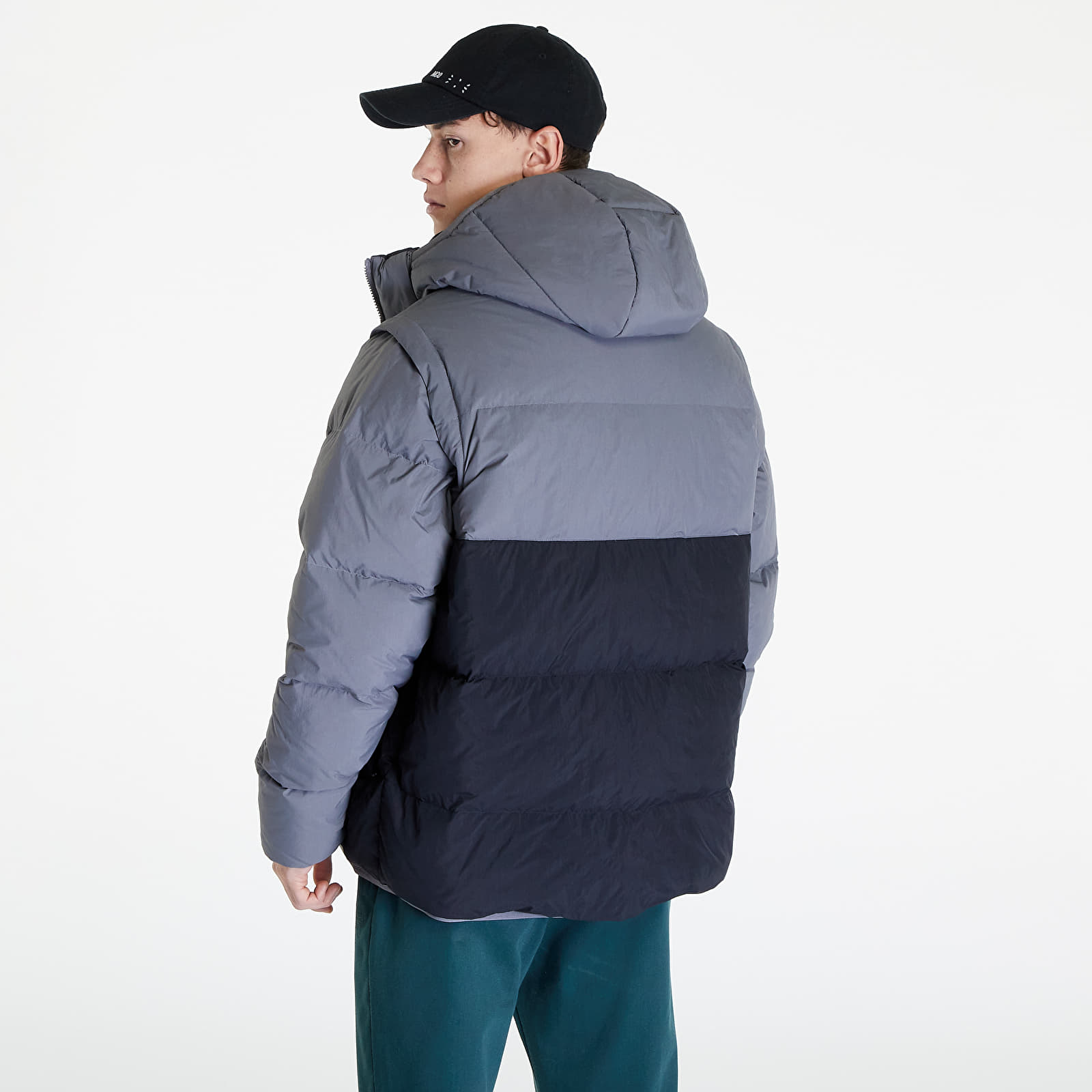 Jachete adidas Originals Rifta Down Regen Hooded Puffer Jacket Black/ Grey Four