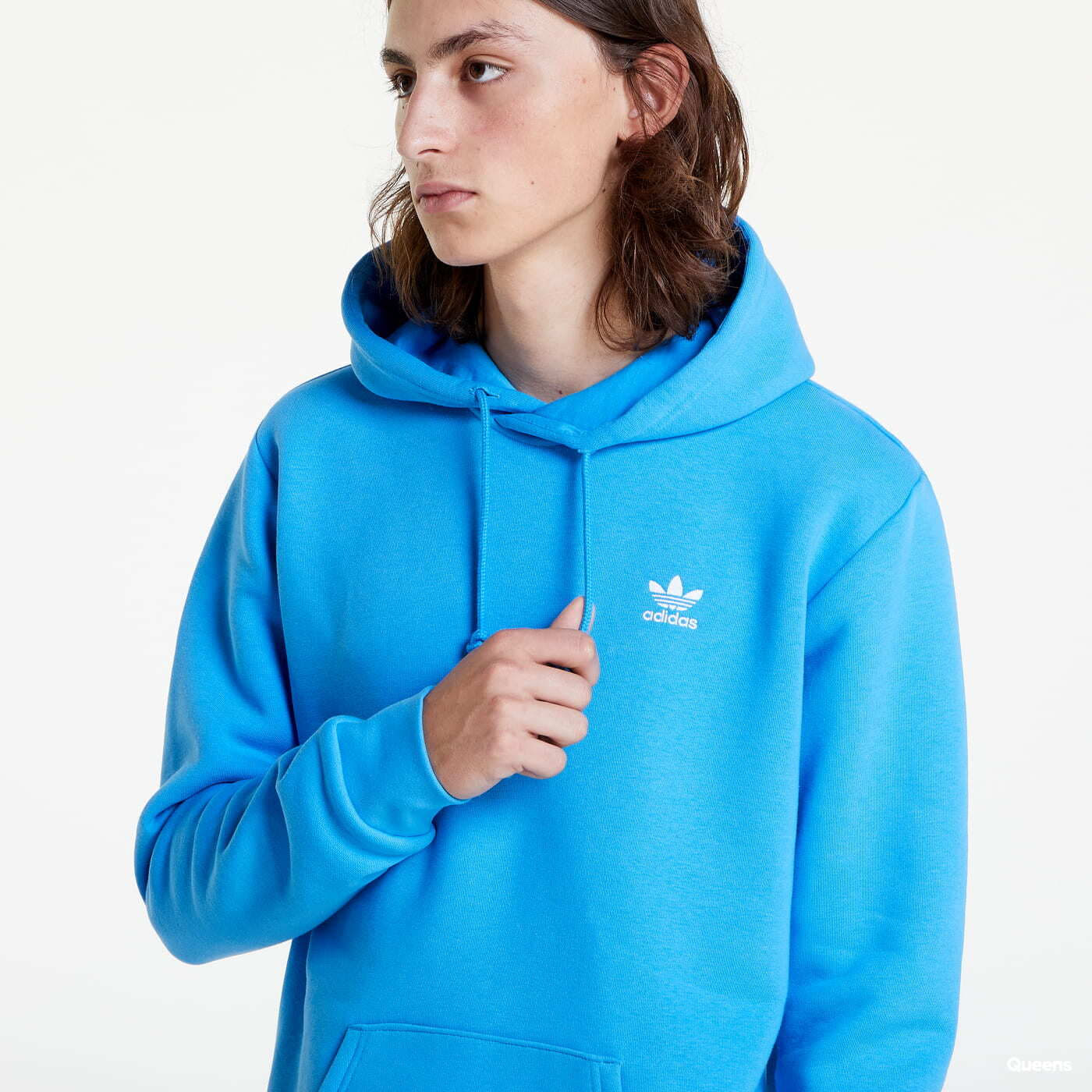 Adidas originals essential overhead hoodie blue deals