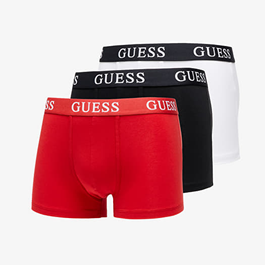 Boxer shorts GUESS Joe Boxer Trunk 3-Pack White/ Black/ Red