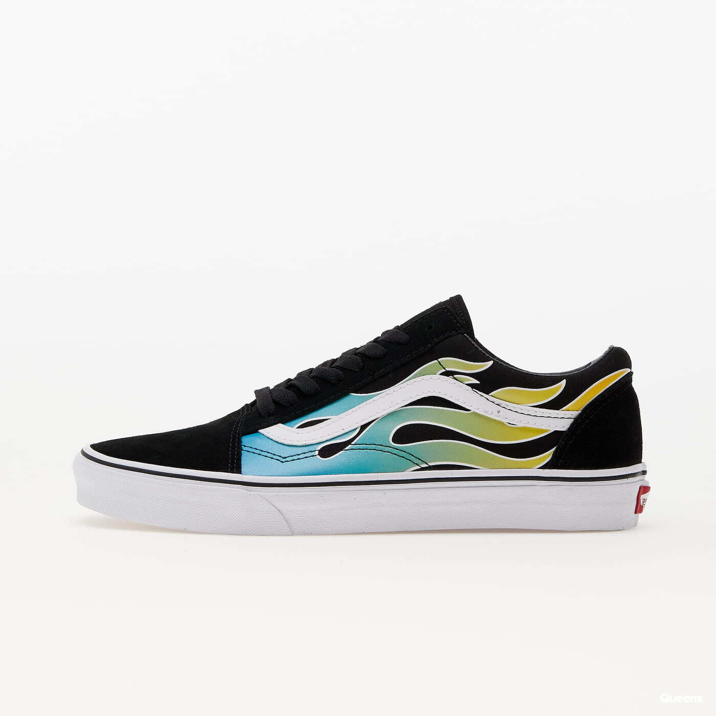 Vans old skool checkered top flame