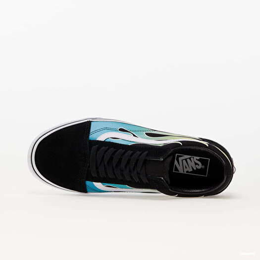 Turnschuhe und Schuhe fur Manner Vans Old Skool Glow Flame Black White Queens