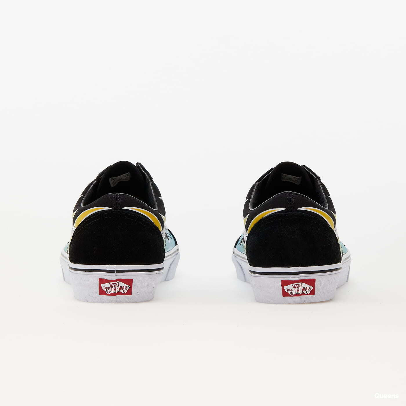 Turnschuhe und Schuhe fur Manner Vans Old Skool Glow Flame Black White Queens