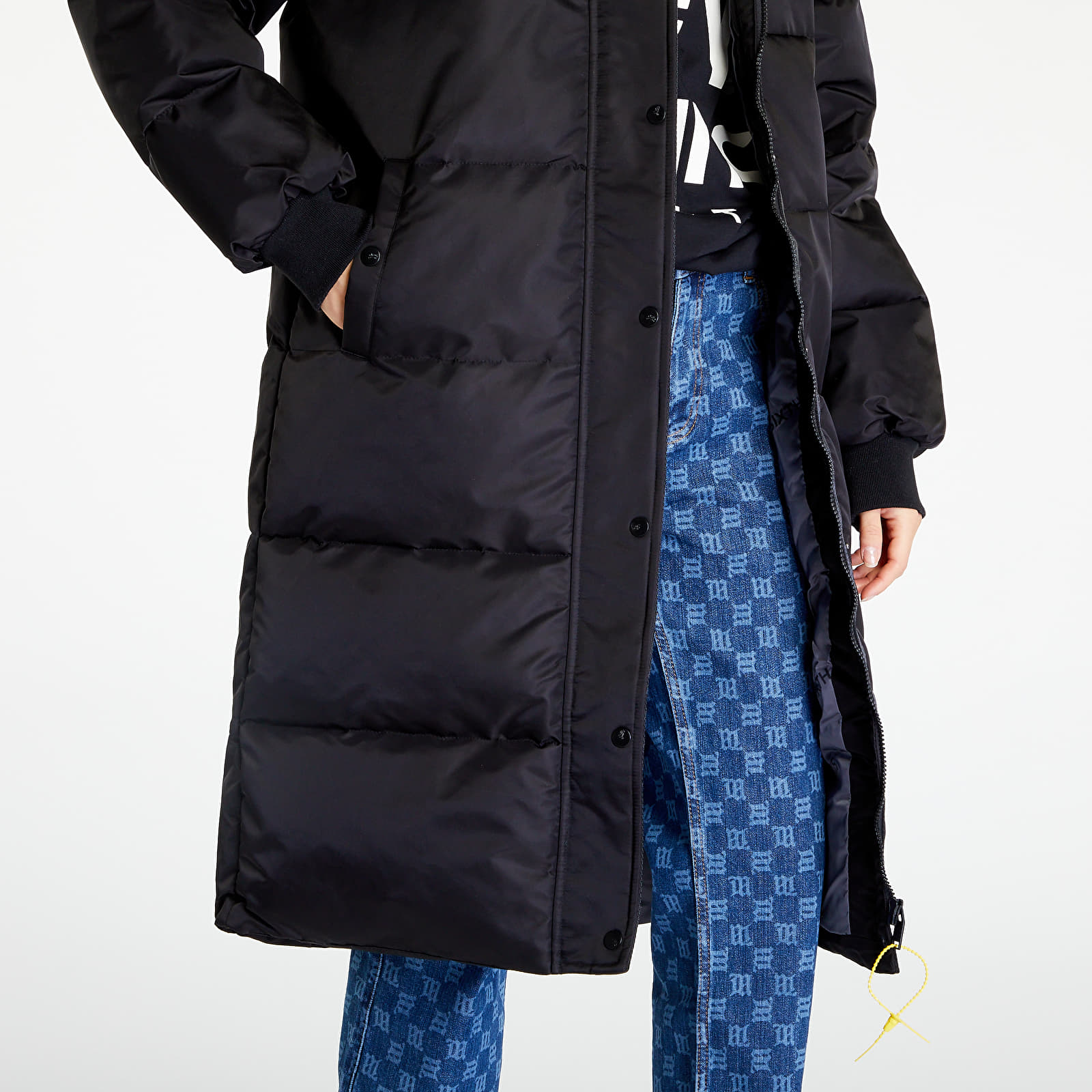 Jacken Sixth June Long Puffer With Hood Black