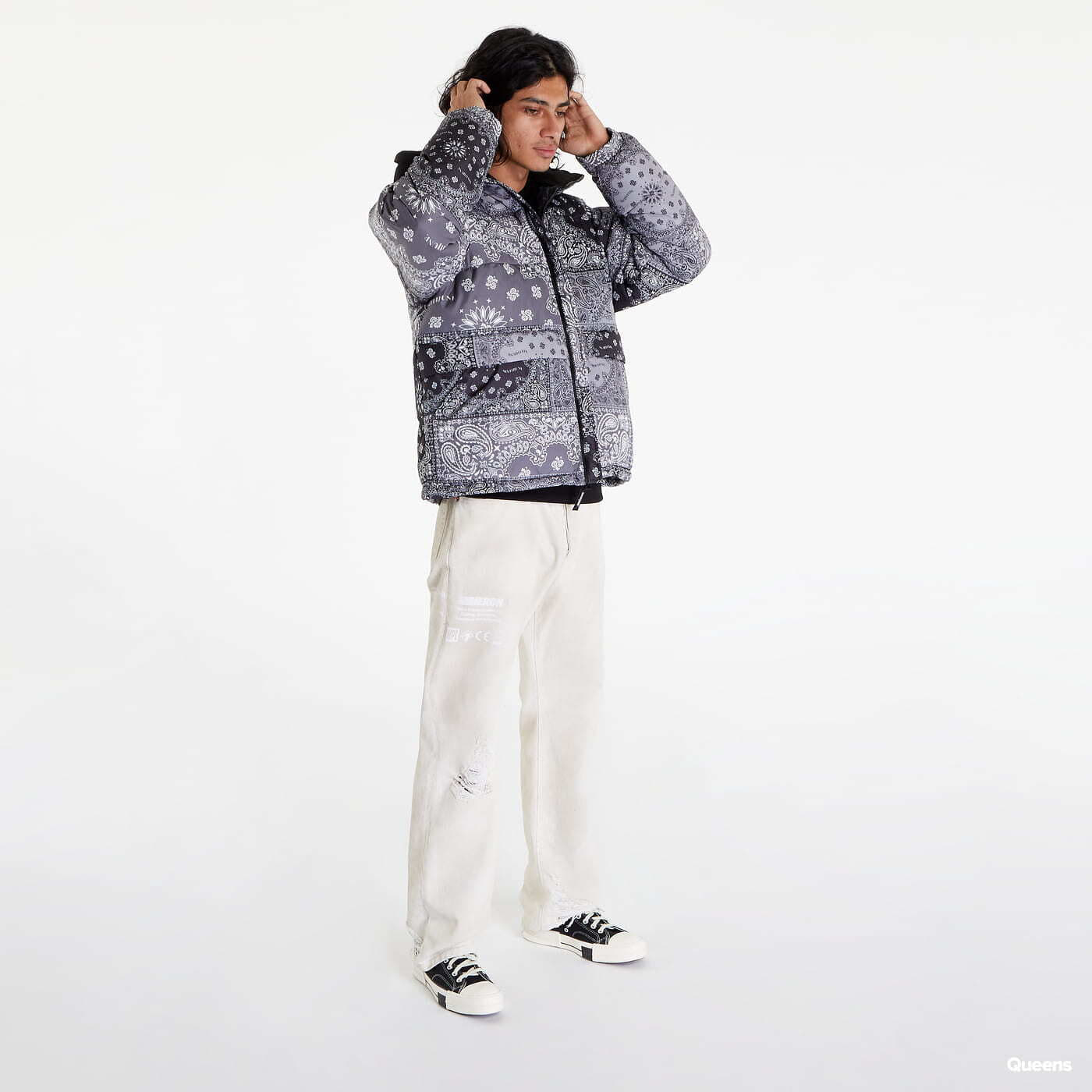 Jackets Sixth June Patchwork Bandana Down Jacket Black/ Grey