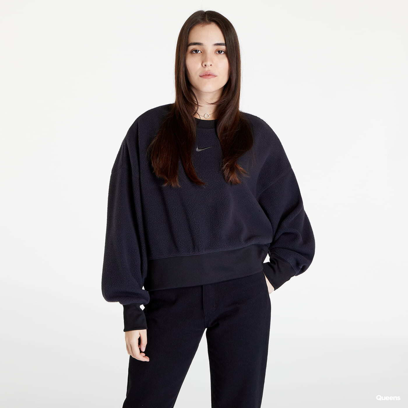 Sweatjacken und Sweatshirts Nike Sportswear Plush Mod Crop Crew-Neck Sweatshirt Black