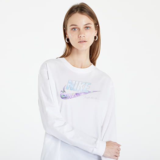 T shirts Nike Sportswear Women s Long Sleeve T Shirt White Queens