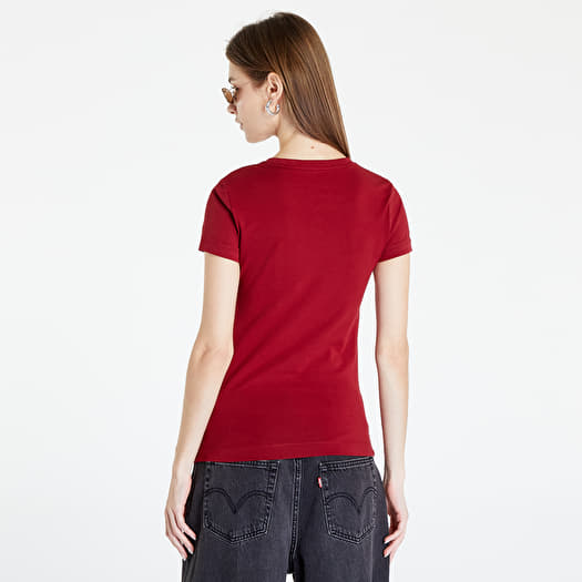 Guess red t shirt women's sales