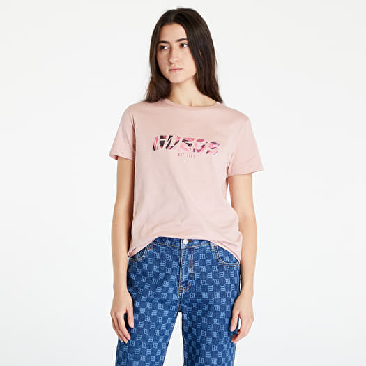 Tricou GUESS Eulalia Ss Cn Tee Pink
