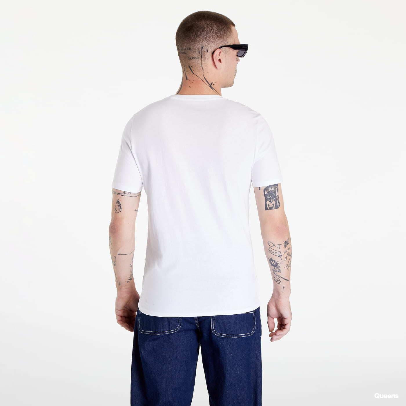 Trička GUESS Triangle Logo T-shirt White