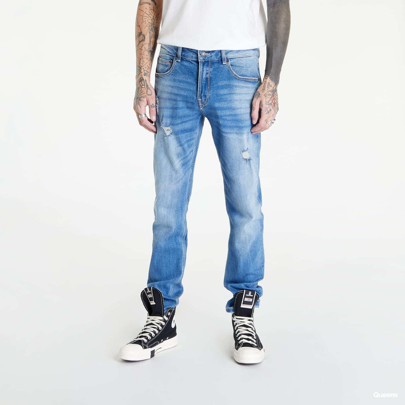 Džínsy GUESS Slim Fit Denim Jeans Blue