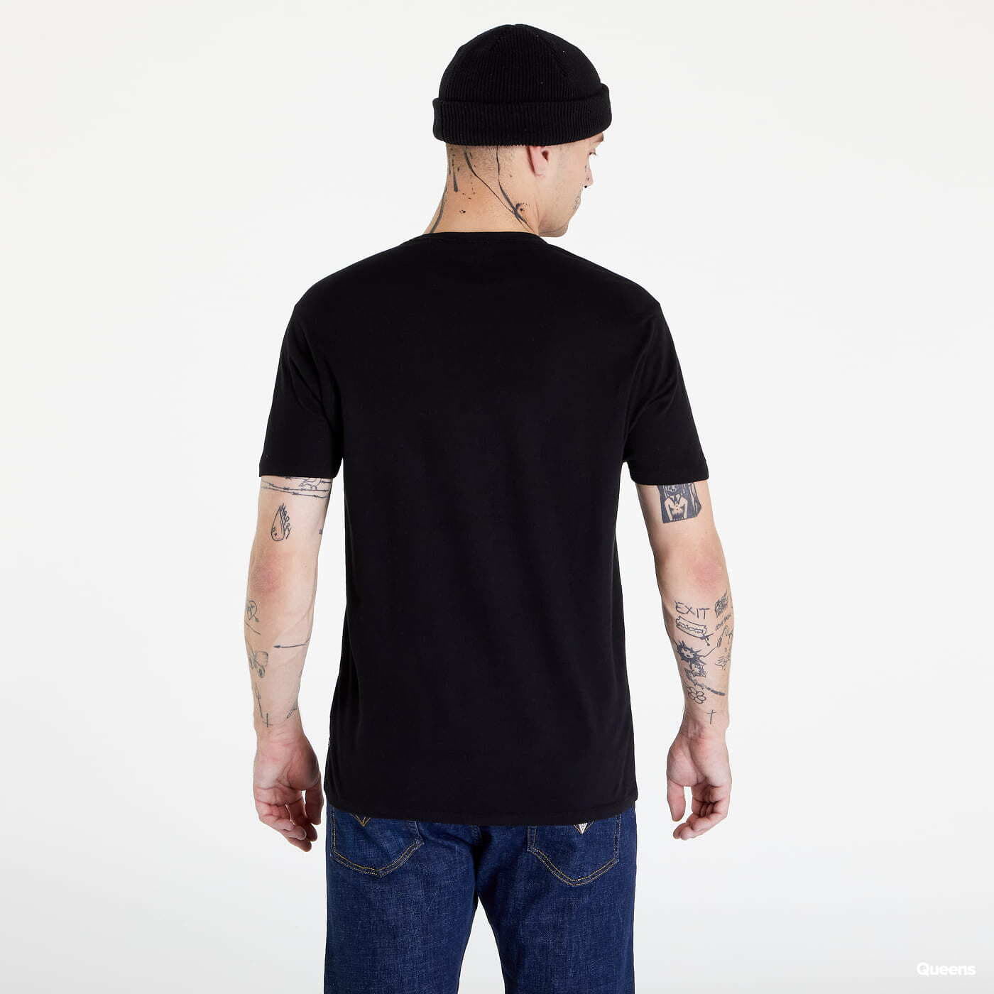 T-shirts GUESS Ss Bsc Rave Poster T Black