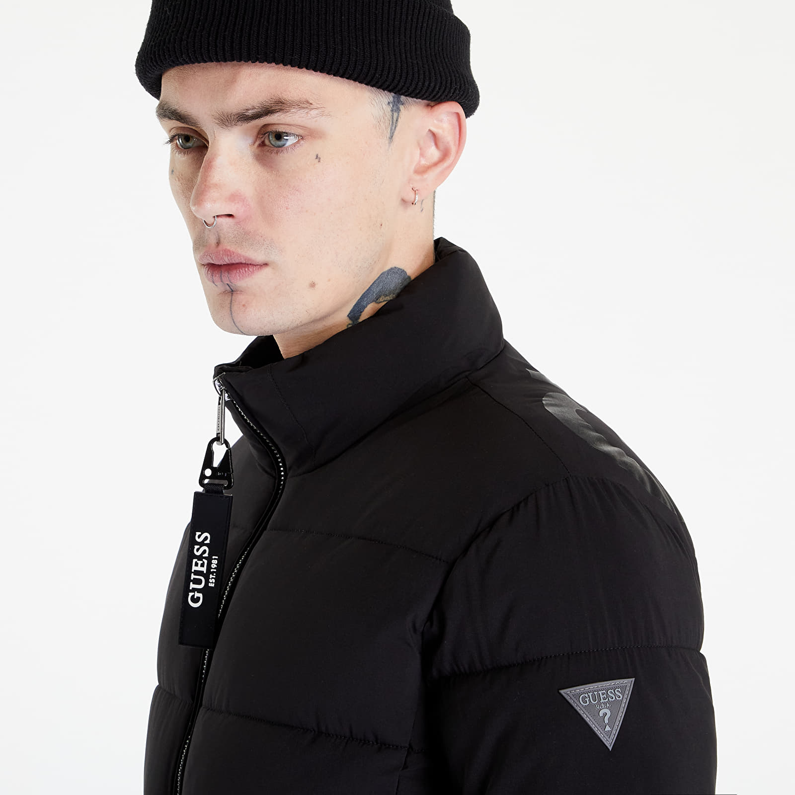 Kurtki GUESS Stretch Puffa Jacket Black