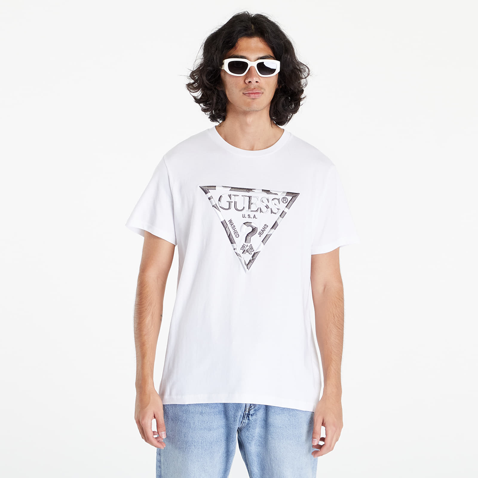 Majice T-shirt GUESS Gad Cn Ss Tee White
