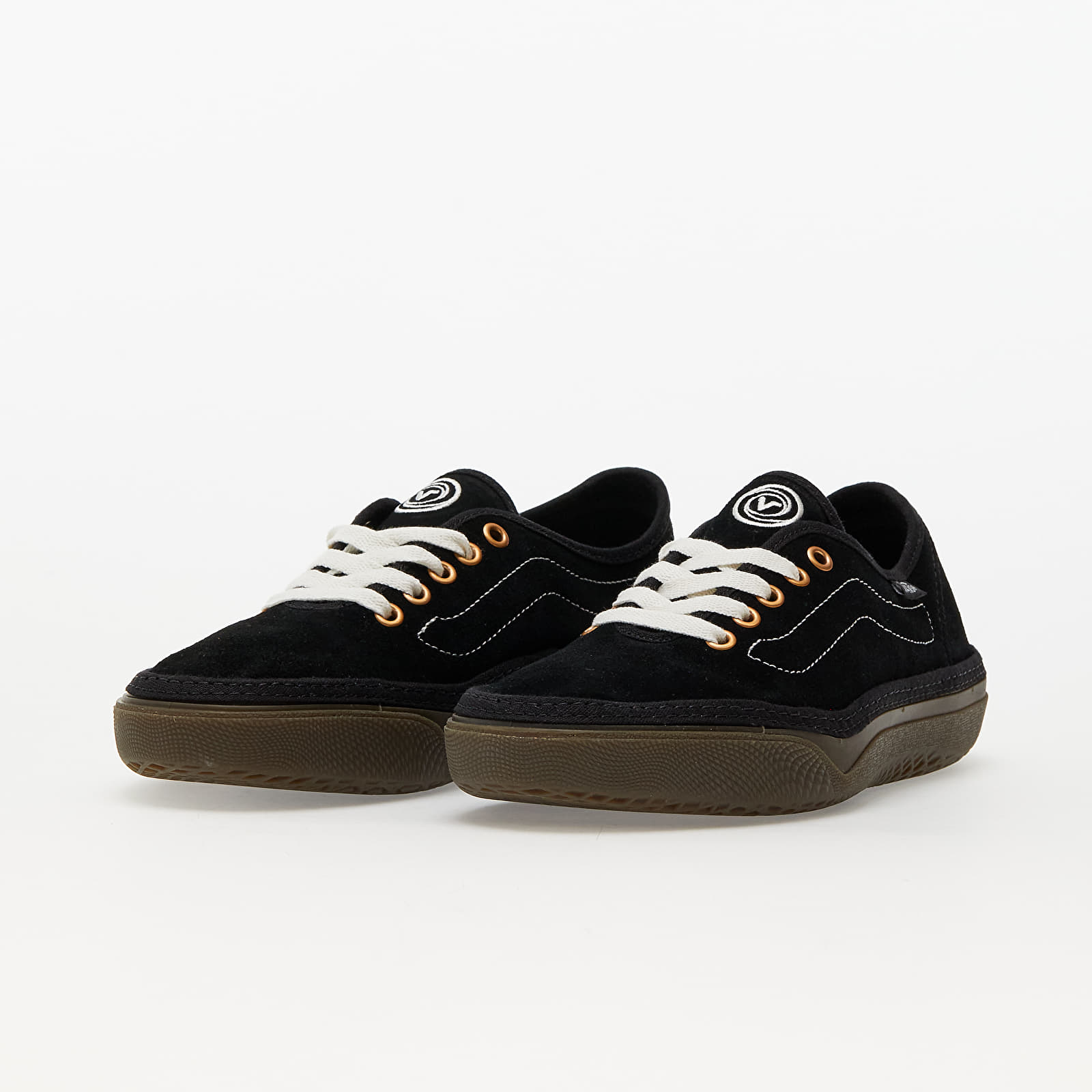 Vīriešu čības un apavi Vans Circle Vee SE Suede Black/ Gum
