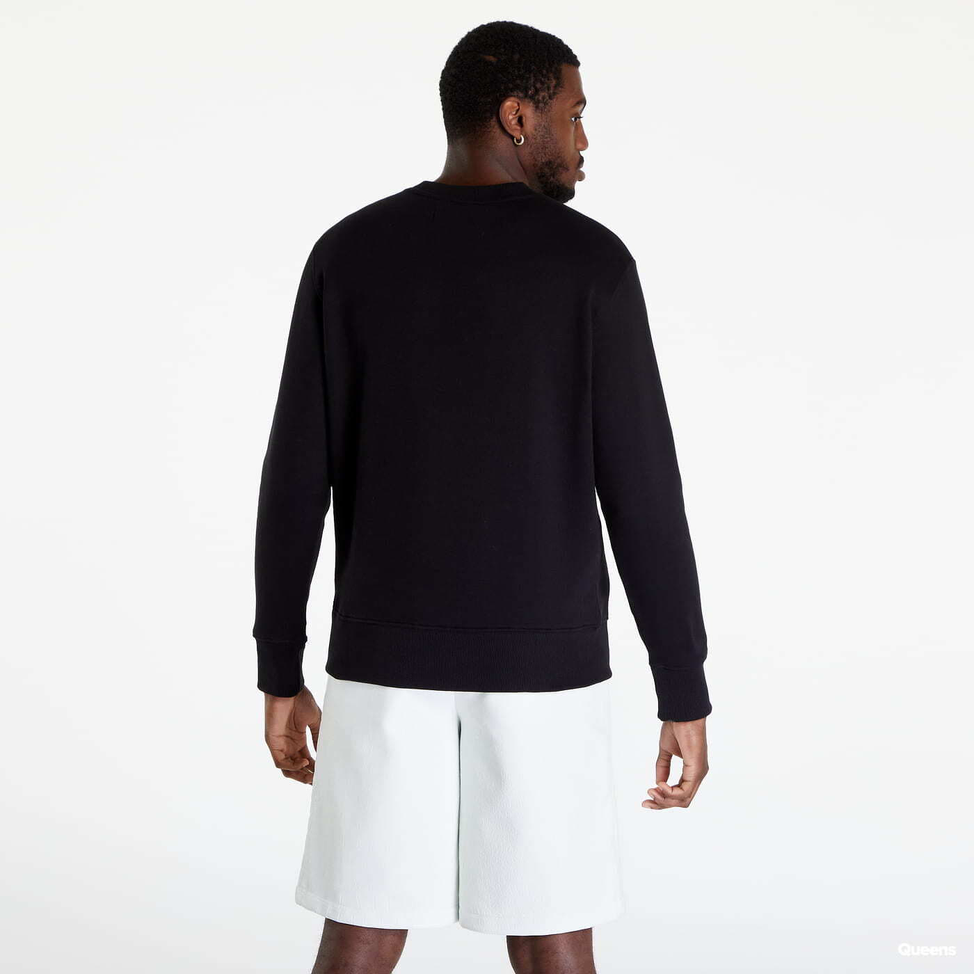 Džemperiai su gobtuvais ir džemperiai CALVIN KLEIN JEANS Monologo Crew Neck Black