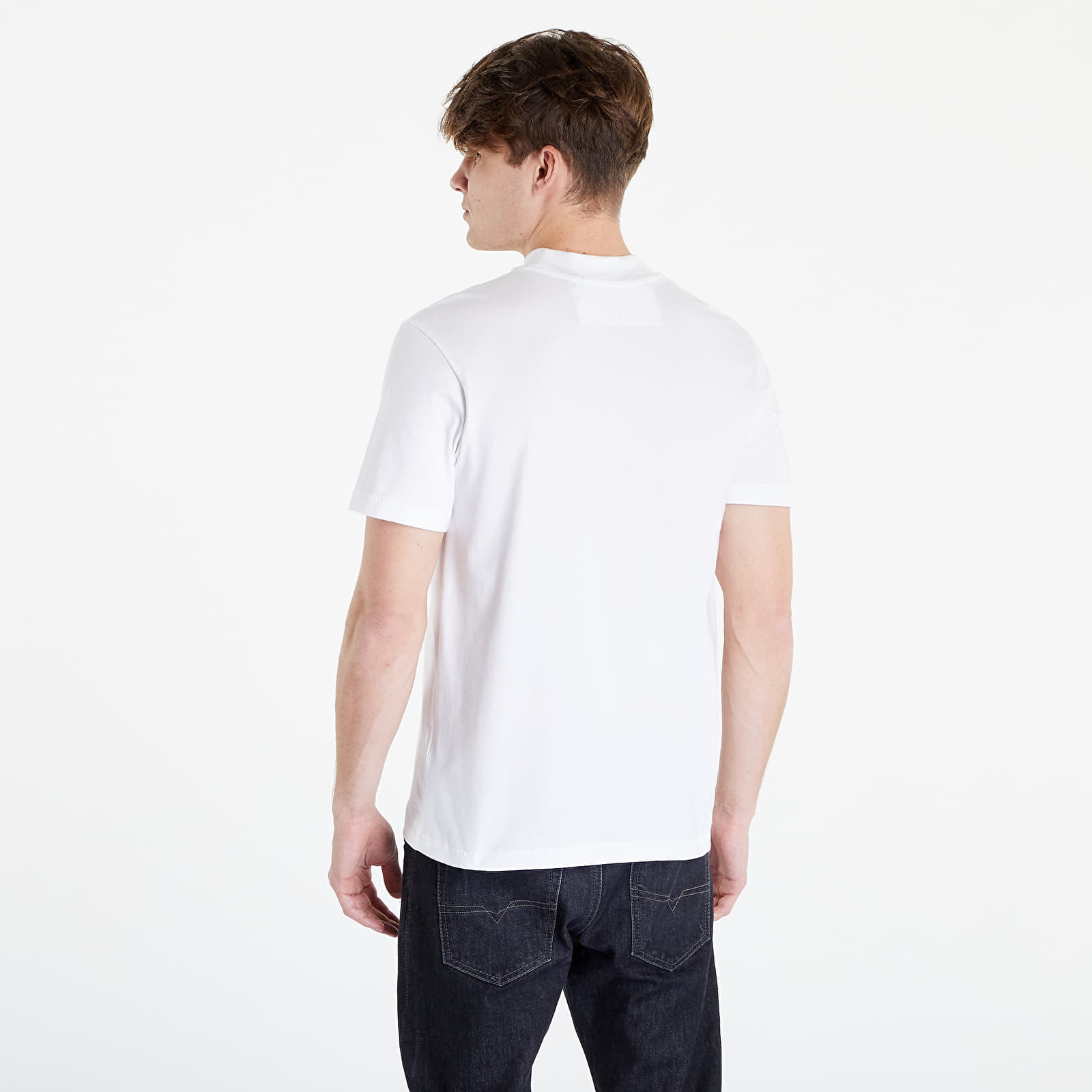 Tricouri CALVIN KLEIN JEANS Off Placed Instituti Bright White