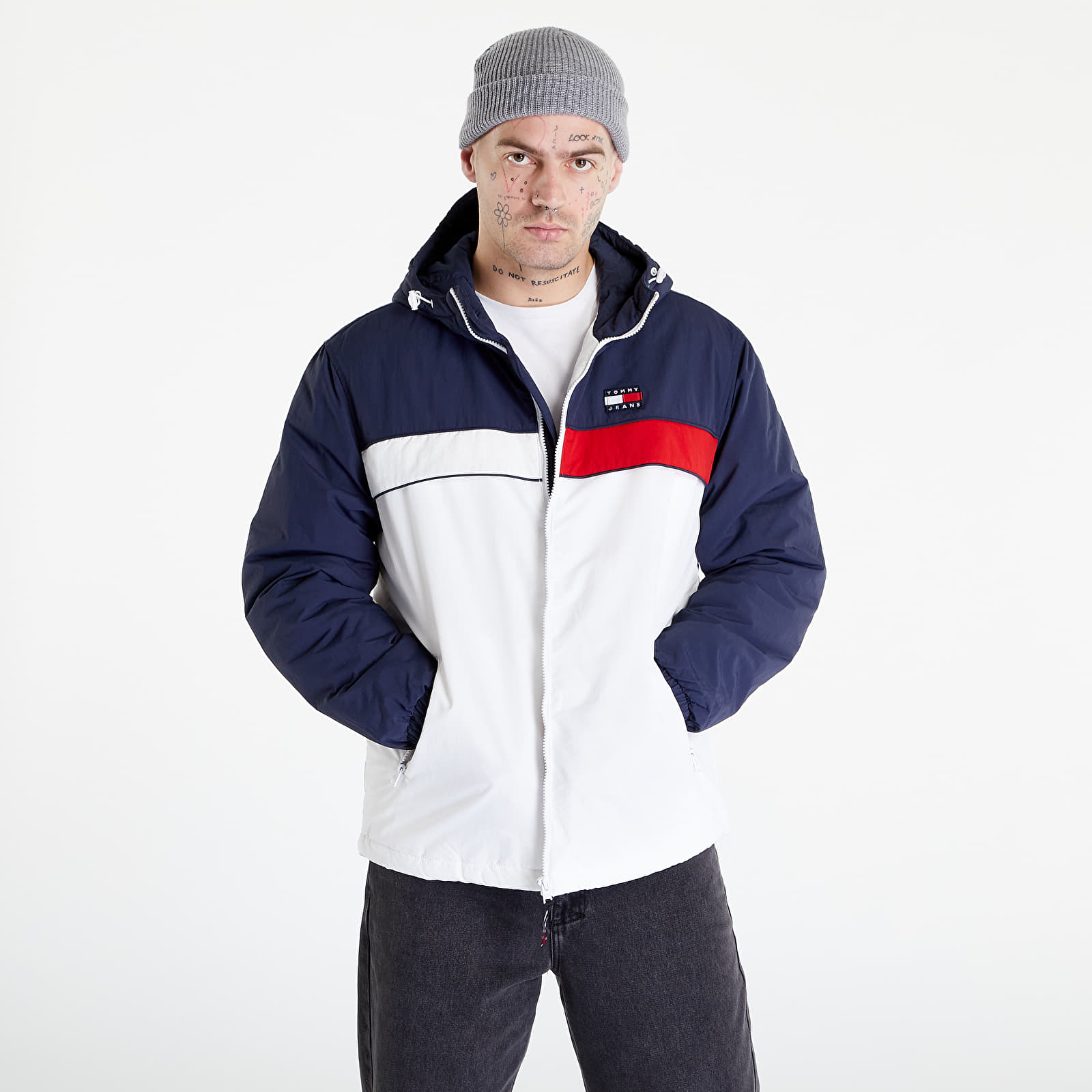 Jackets TOMMY JEANS Color Block Padded Jacket White Queens