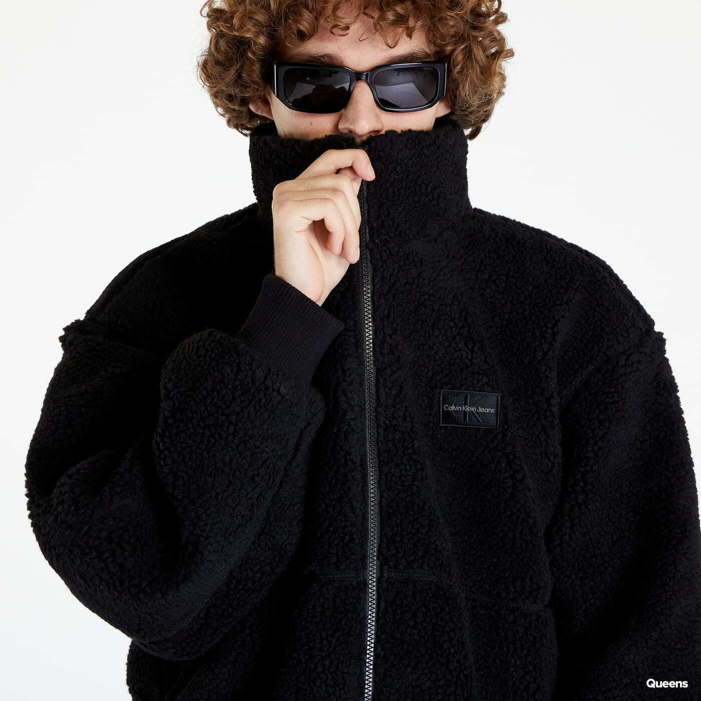 Jackets CALVIN KLEIN JEANS Sherpa Jacket Black Queens
